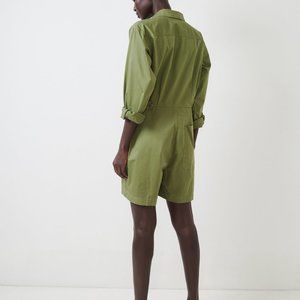 Alex Mill Short Cotton Twill Jumpsuit Romper